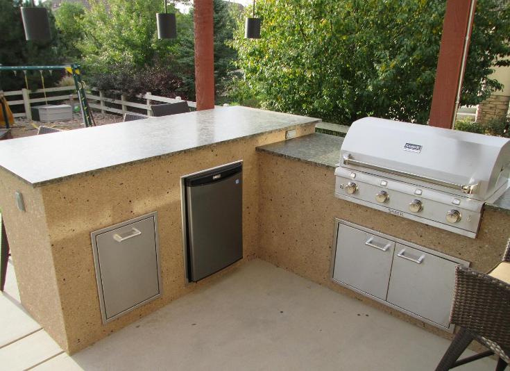 Back of Outdoor Kitchen