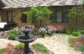 elegant courtyard and iron fountain