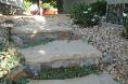 Flagstone steps with granite face