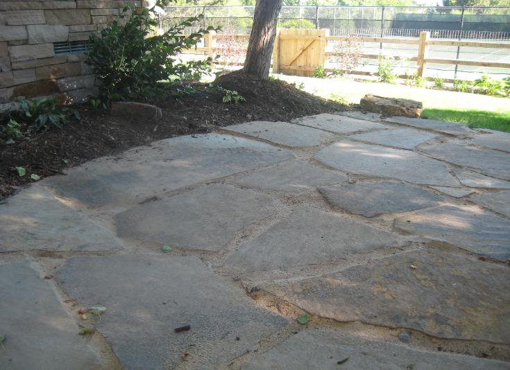 rustic flagstone patio