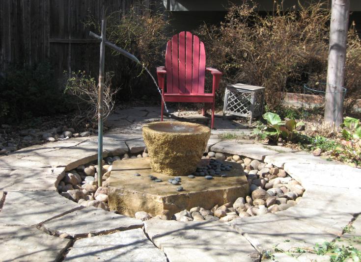 pondless fountain and stone bowl