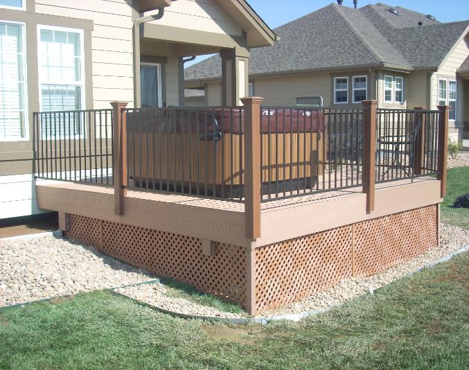 Deck and hot tub