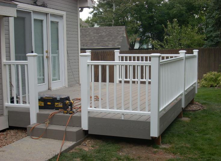 Grey deck white rails