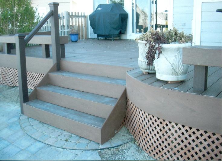 Deck with benches and lattice