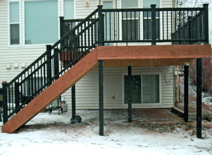 red deck and black rails