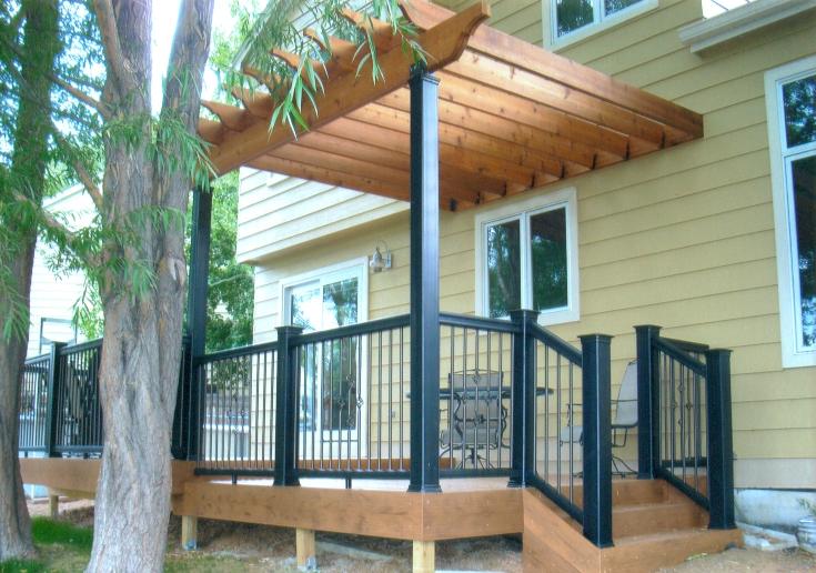 Wood deck and pergola
